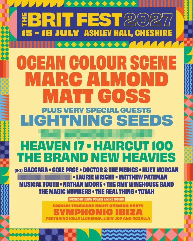 Brit Fest 2027 lineup